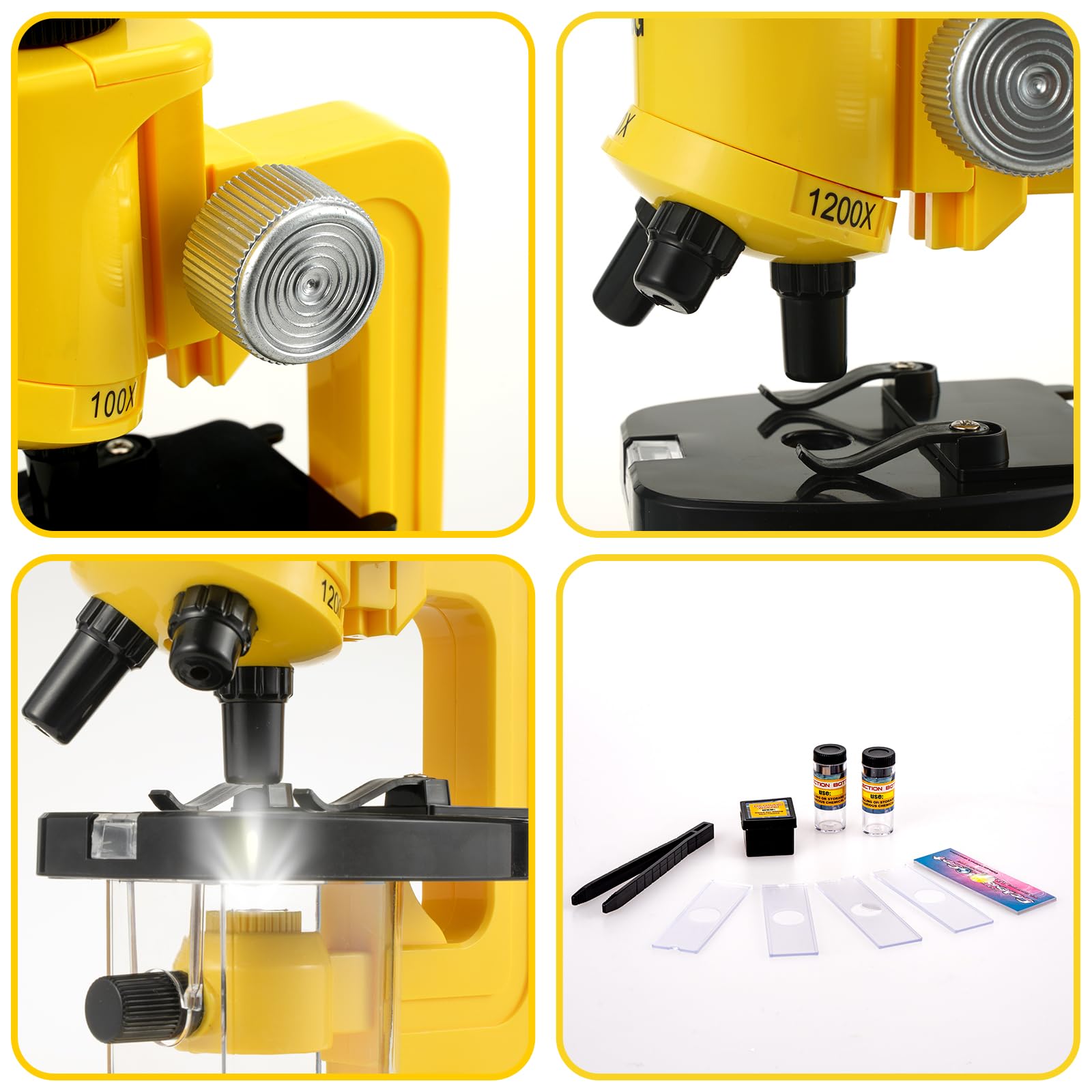 Little World Microscope for Kids, 100x 400x and 1200x Science Kits for Kids Age 5-7 Age 8-12, Microscope Beginner Kit with LED, Learning Resources Toys, Science Experiment STEM Kits for Boys Girls - Image 7