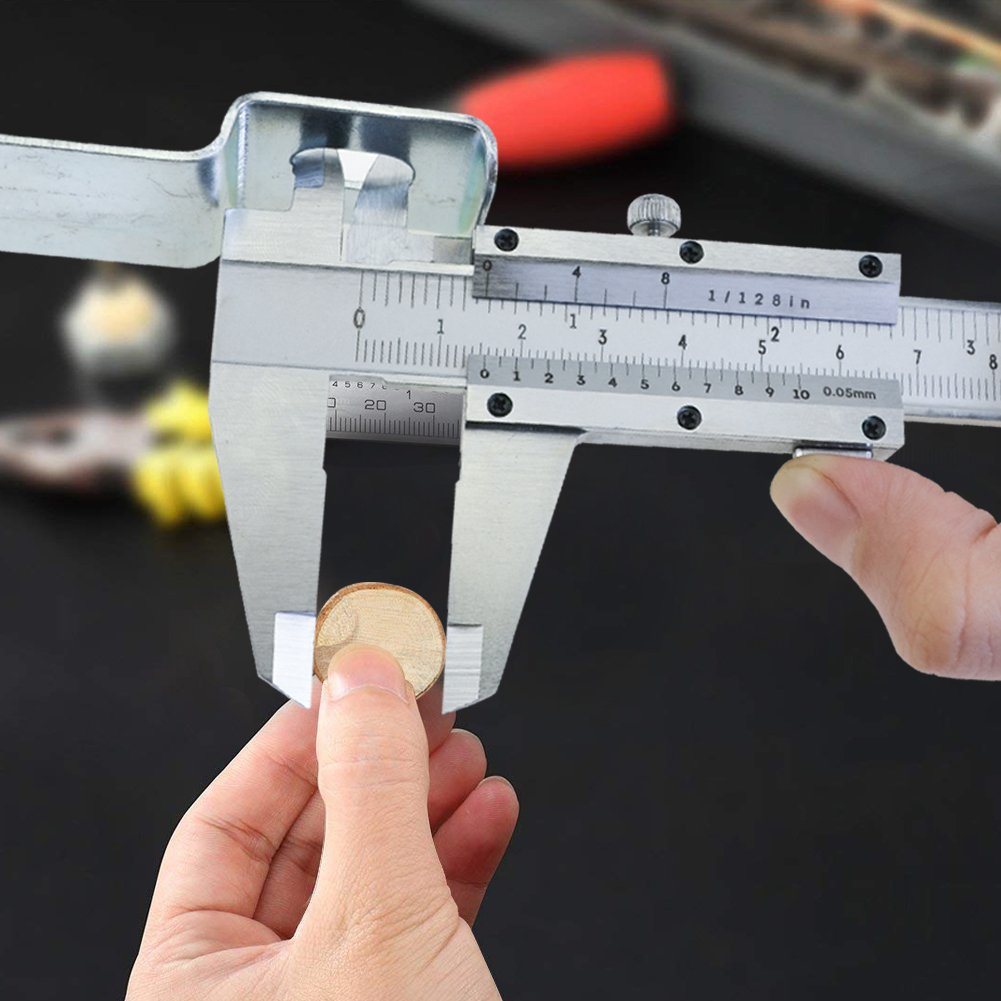 Vernier Caliper, 6 Inch/150mm Professional Micrometer Stainless Steel Caliper Measuring Tool for Inside, Outside, Depth and Step Measurements - Image 5